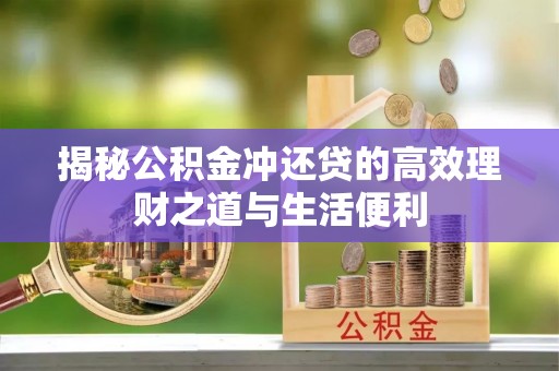 枋寮揭秘公积金冲还贷的高效理财之道与生活便利