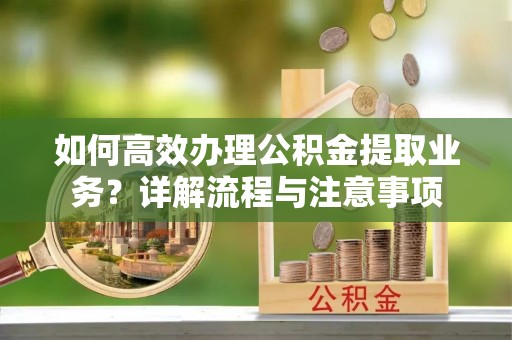 枋寮如何高效办理公积金提取业务？详解流程与注意事项